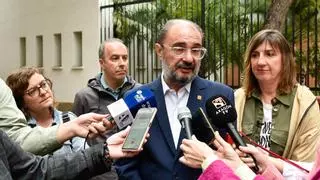 Lambán responde a Azcón: la política hidráulica "es más que regar macetas y flores"