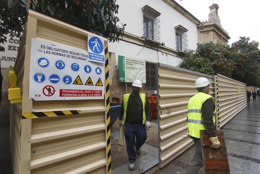 En imágenes, las obras del Palacio de Congresos de la calle Torrijos