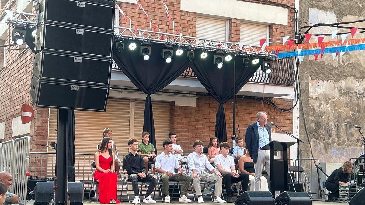 Jean Pierre Casales en un momento del pregón, este viernes.