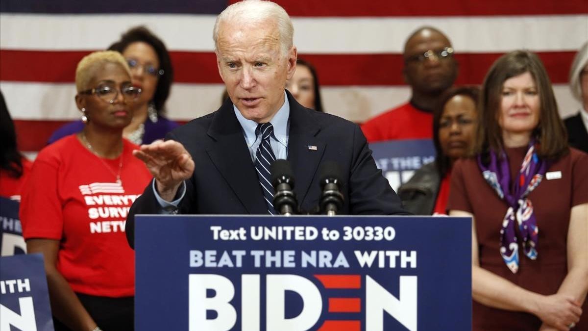 El candidato demócrata a la Casa Blanca, Joe Biden, en un mitin en Ohio, en marzo.