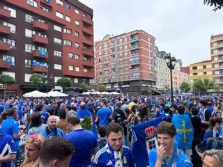 Oviedo vive como una fiesta la final del play-off en la que el equipo puede subir a Primera