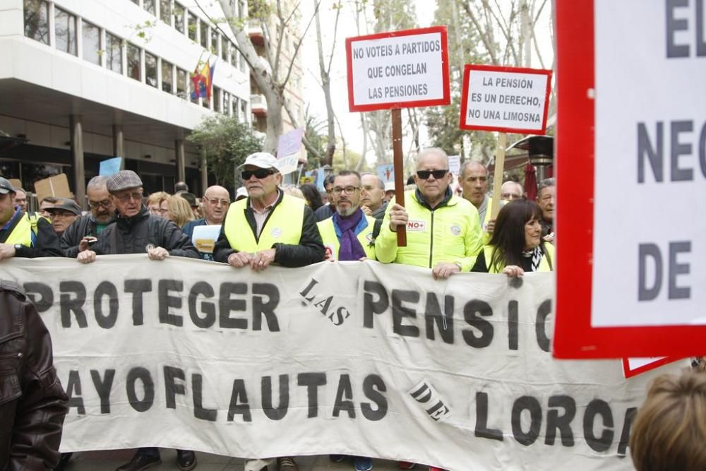 Manifestación por unas pensiones dignas en Murcia