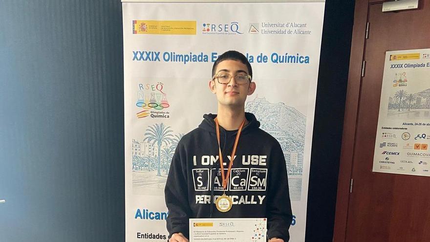 Un nuevo logro para Mateo Domenech, estudiante de un instituto de Oviedo: queda segundo en la Olimpiada Española de Química