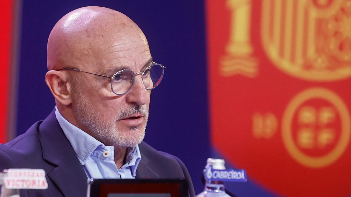 Luis de la Fuente en rueda de prensa, tras dar a conocer la prelista de jugadores para la Eurocopa