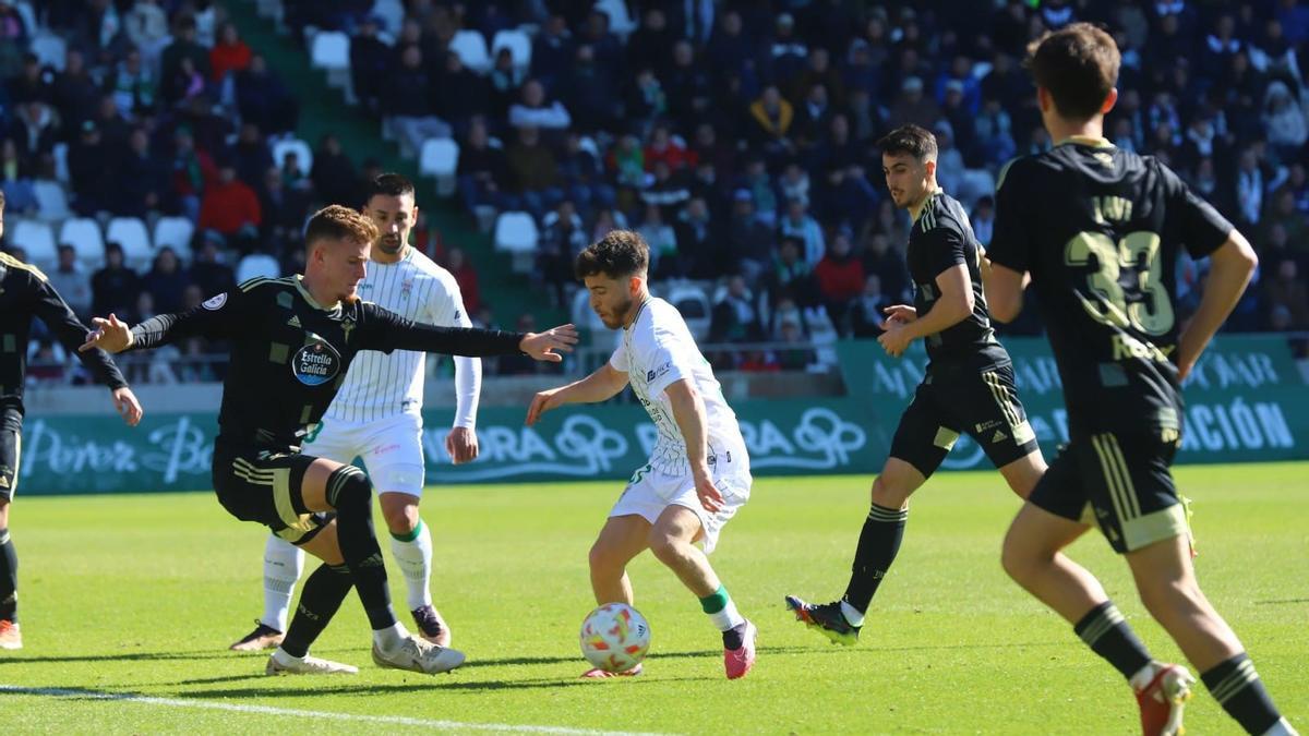 Armando Shashoua, durante el encuentro ante el Celta B en El Arcángel.