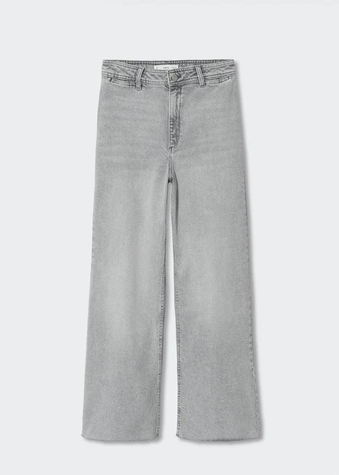 Jeans estilo culotte de tiro alto