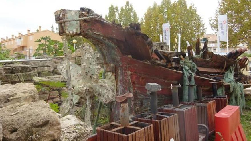 Lo poco que queda del «Pacurri», un barco histórico de 1932.