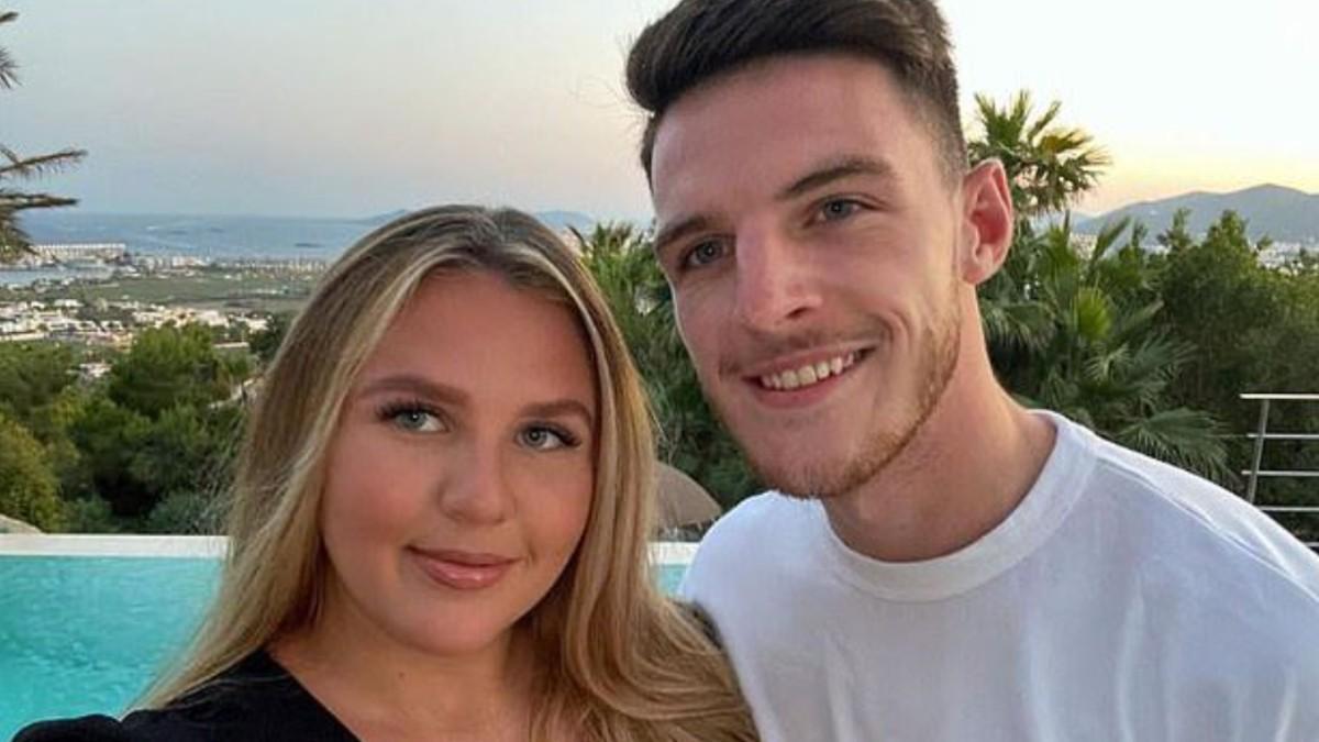 Lauren Fryer y Declan Rice