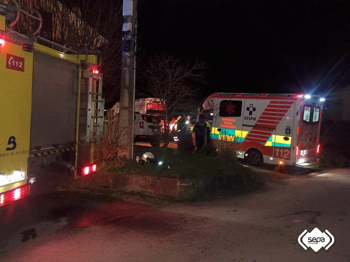 Los servicios del SEPA en el lugar del suceso.