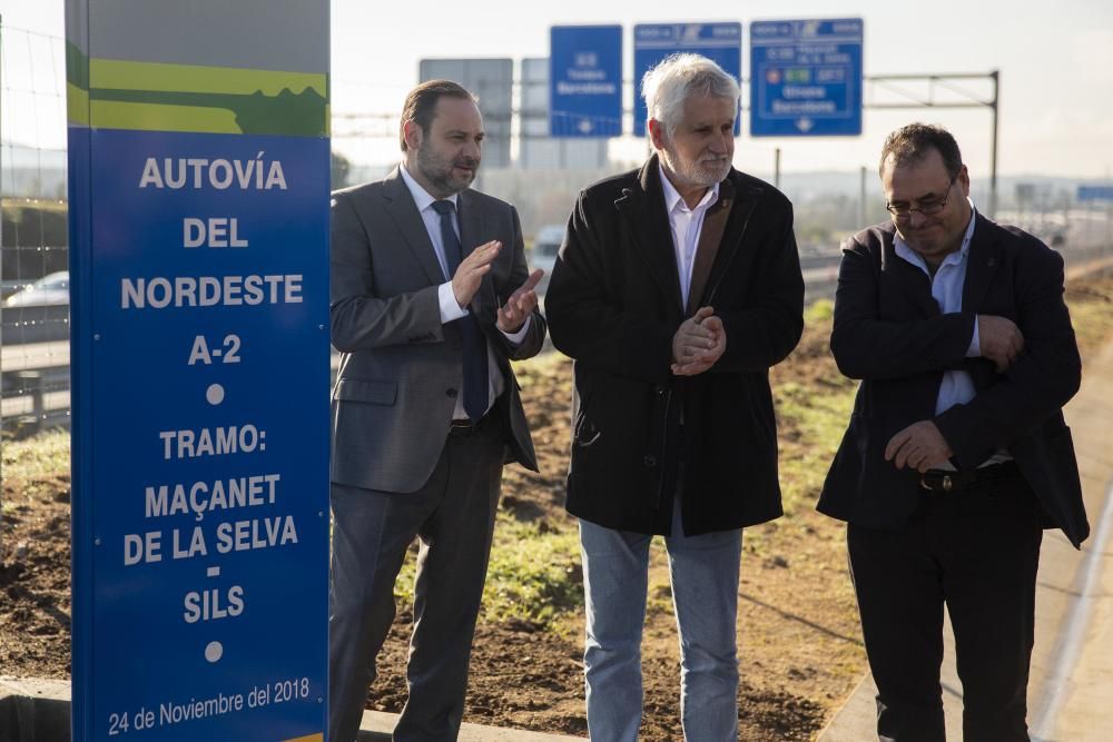 Foment inaugura el nou tram desdoblat de l'N-II, entre Sils i Maçanet