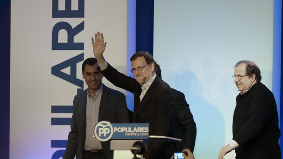 RAJOY CLAUSURA UN ACTO CON ALCALDES Y AFILIADOS DEL PP DE SALAMANCA