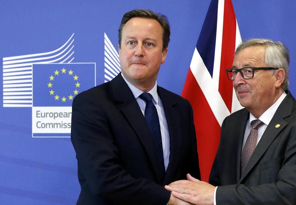 Britain's Prime Minister Cameron and EU ...