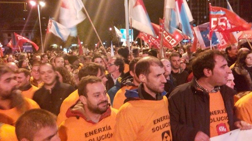 Manifestación en A Coruña por el futuro de Alcoa.