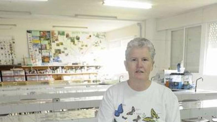 Adela Leiro, onte no laboratorio do Francisco Asorey.