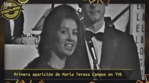 María Teresa Campos, en su primera aparición en TVE-1. 