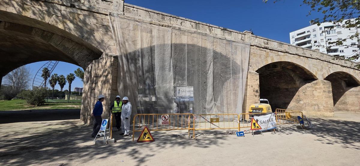 Las obras se realizan ojo por ojo en el puente de San José
