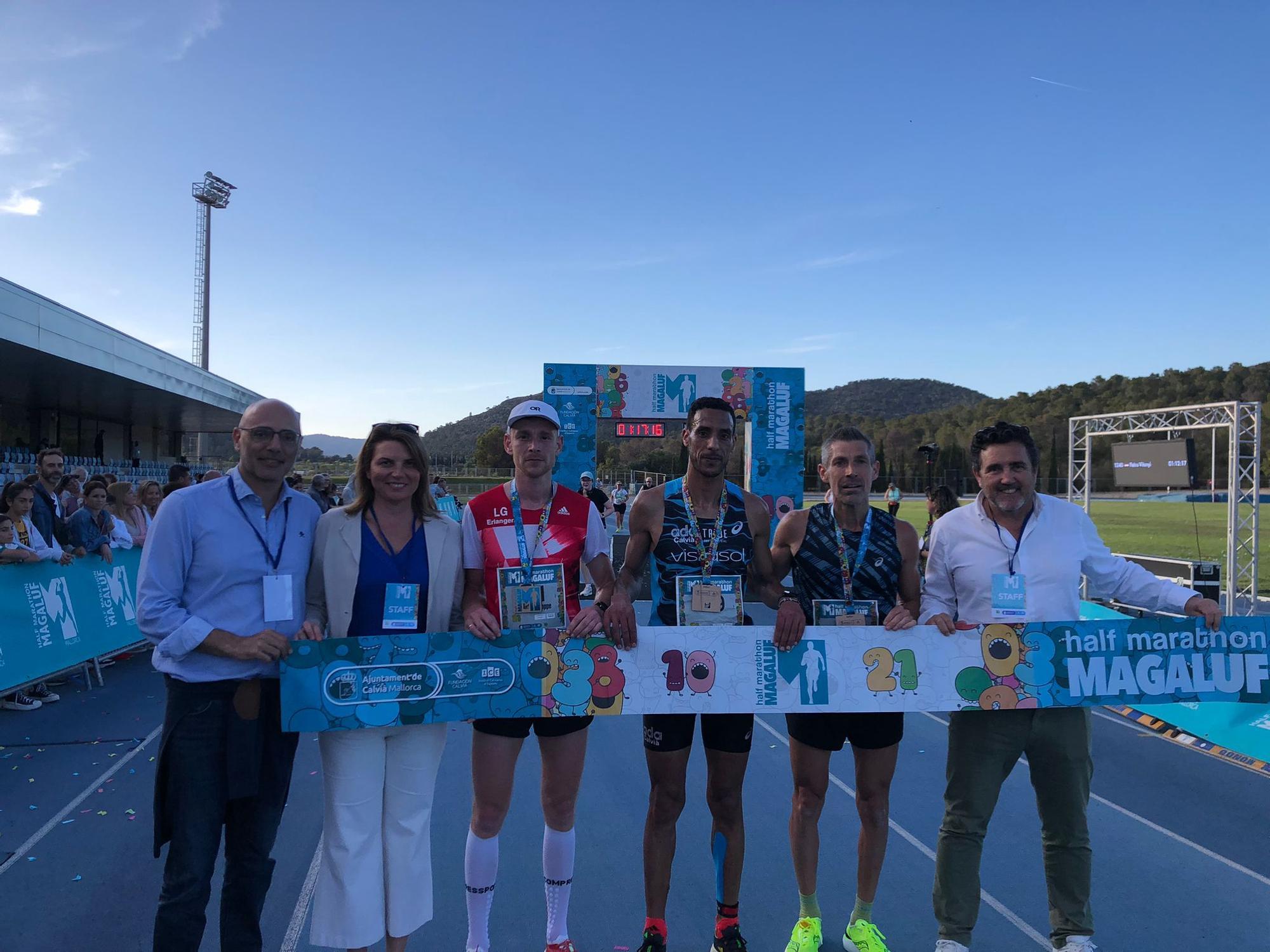 Los primeros clasificados de la Half Marathon