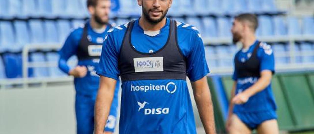 Javi Alonso, en el entrenamiento de ayer. | | CD TENERIFE