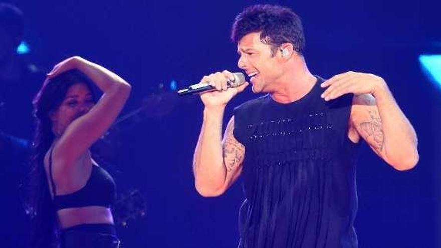 El cantante Ricky Martin, en A Coruña, el año pasado.