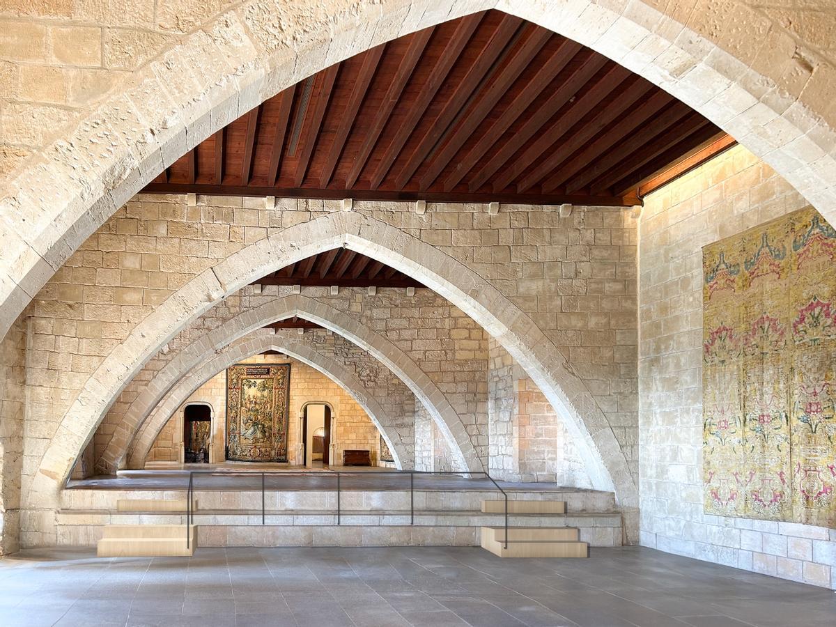 Recreación de cómo quedará una de las salas tras la rehabilitación