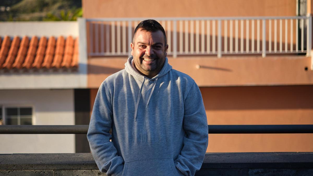 Mario Fernández, en el pueblo de Pedro Álvarez, en el municipio tinerfeño de Tegueste.