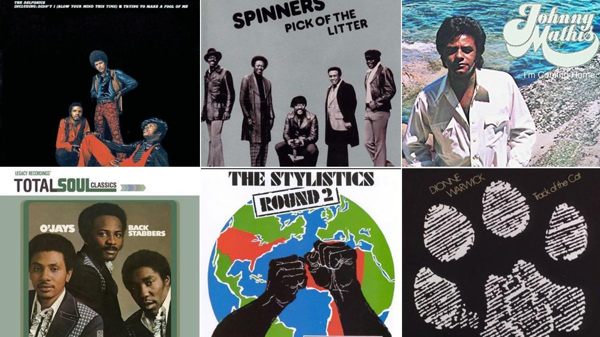 Portadas de ’The Delfonics’ (The Delfonics), ’Pick of the litter’ (The Spinners), ’I’m coming home’ (Johnny Mathis), ’Back stabbers’ (The O’jays), ’Round 2’ (The Stylistics) y ’Track of the cat’ (Dionne Warwick), discos producidos por Thom Bell o con arreglos suyos.