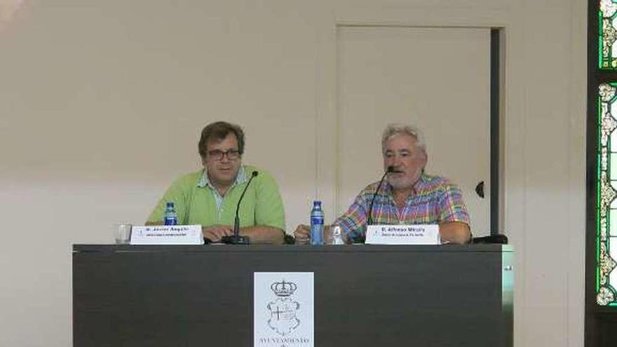 Javier Angulo y Alfonso Millara, durante la conferencia de ayer.