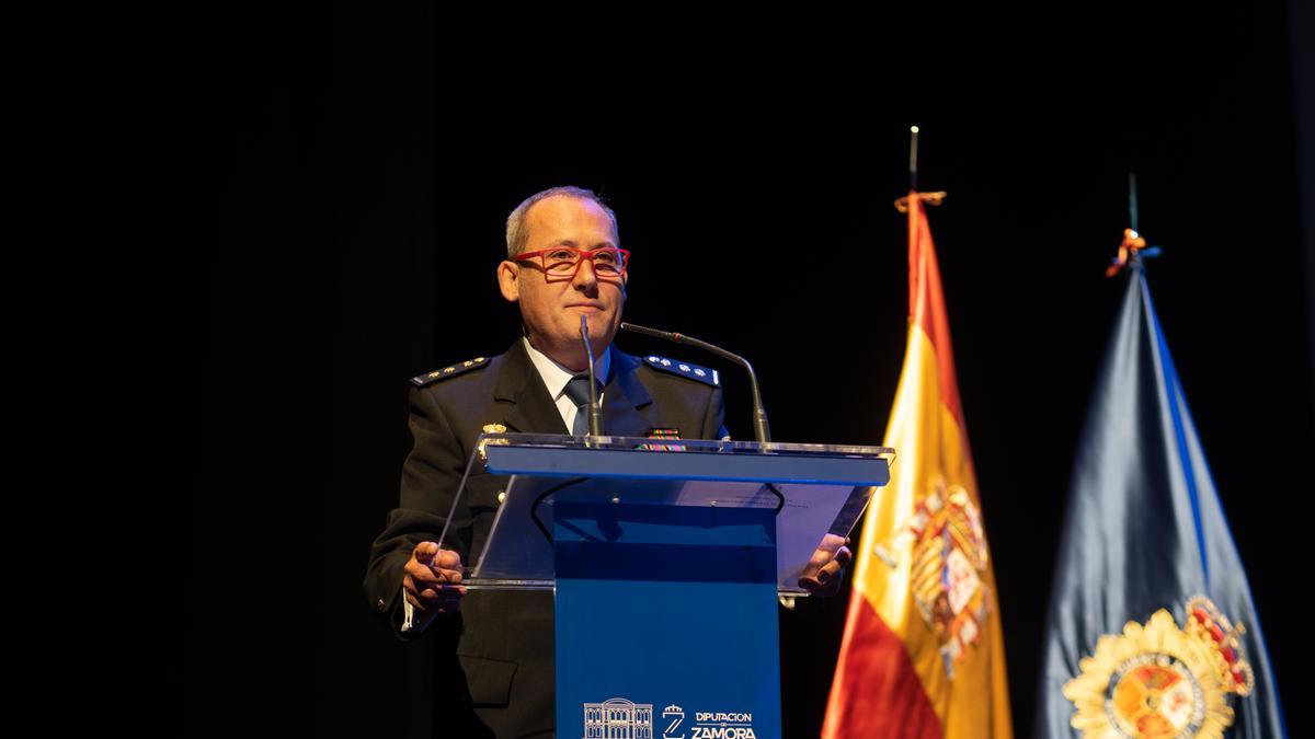 Comisario de Zamora, Guillermo Vara Ferrero, durante su discurso