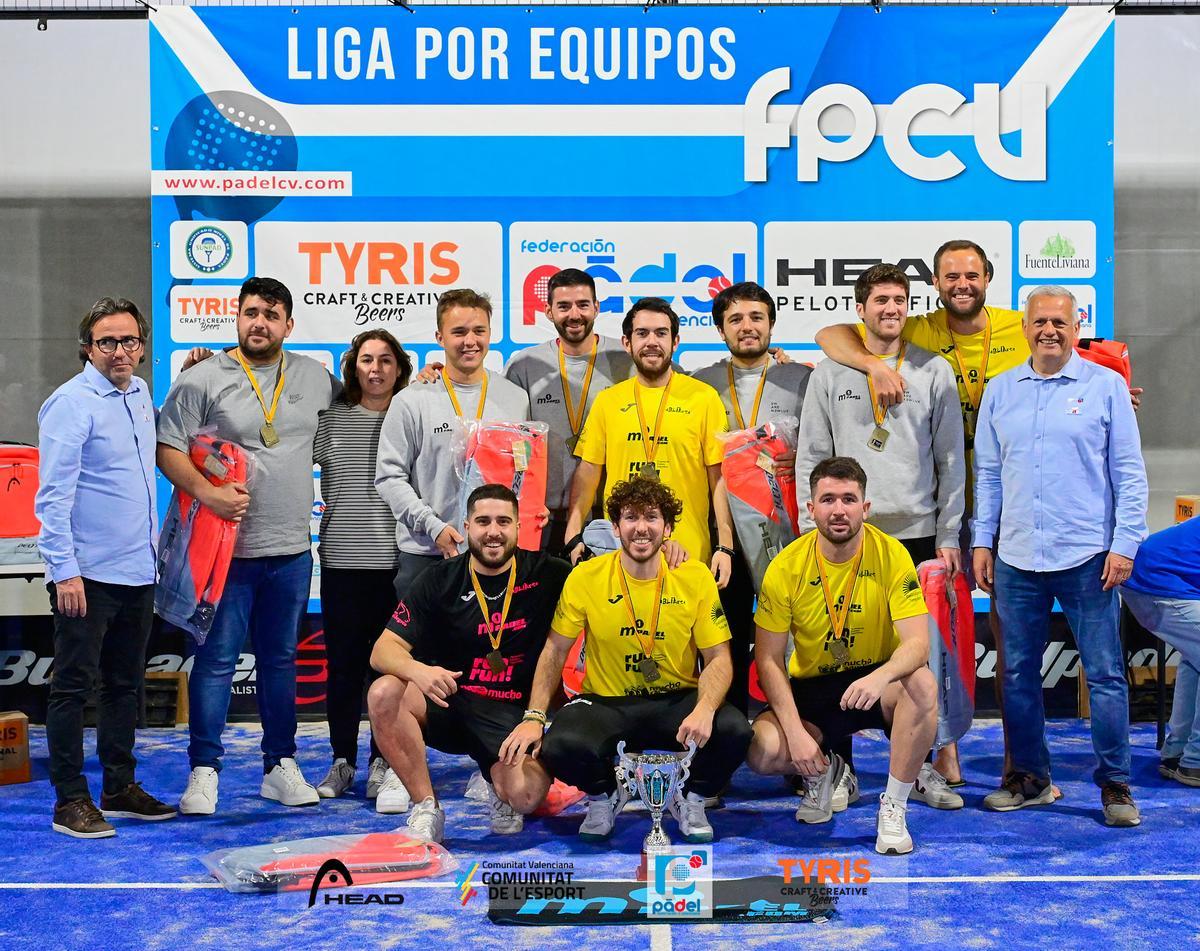 El club M1 Padel, ganador de la Liga por Equipos FPCV, participará en el Campeonato Autonómico por Clubes.