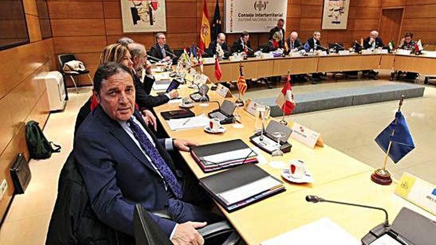 Antonio María Sáez, en el pleno del Consejo Interterritorial del Sistema Nacional de Salud.