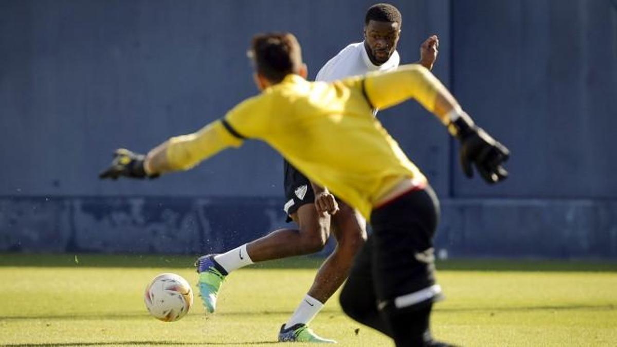 Imagen del entrenamiento postpartido del lunes.