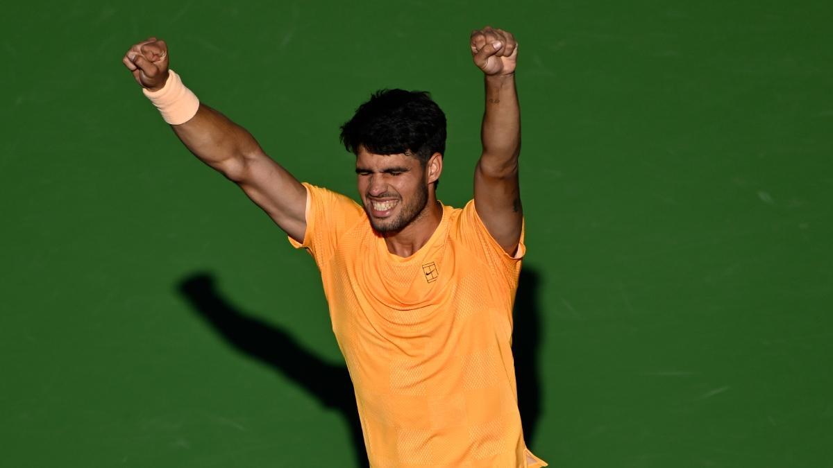 Carlos Alcaraz, durante el torneo de Indian Wells