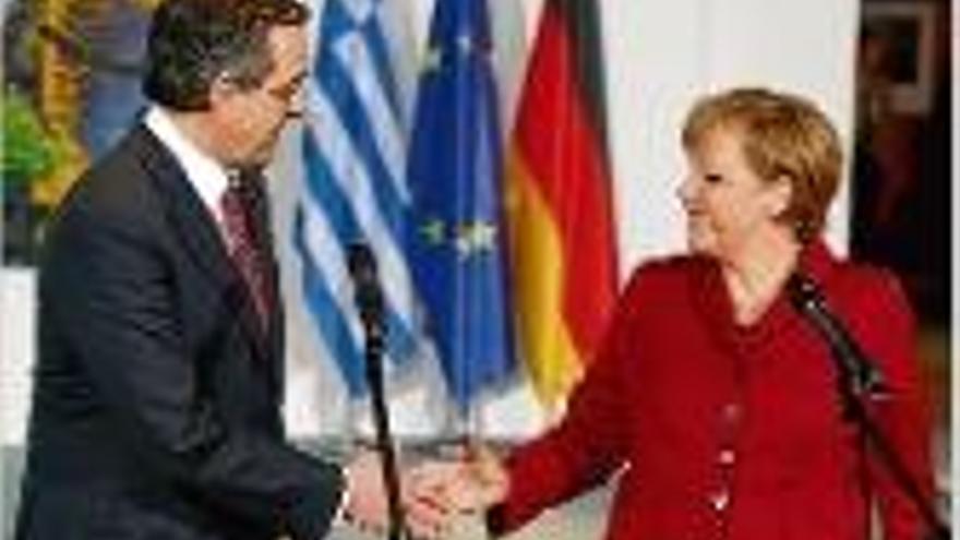 Samaras reitera davant Merkel els sacrificis dels grecs