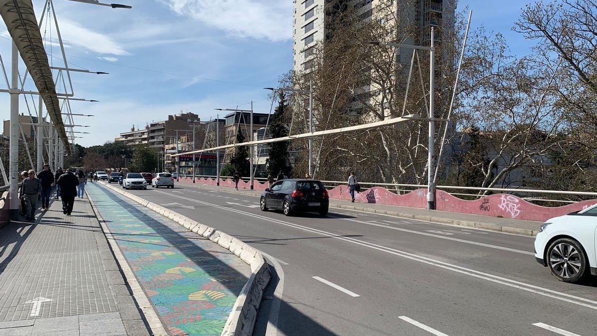 Obras en Terrassa (Vllès Occidental), mejora del puente de la avenida de Jacquard