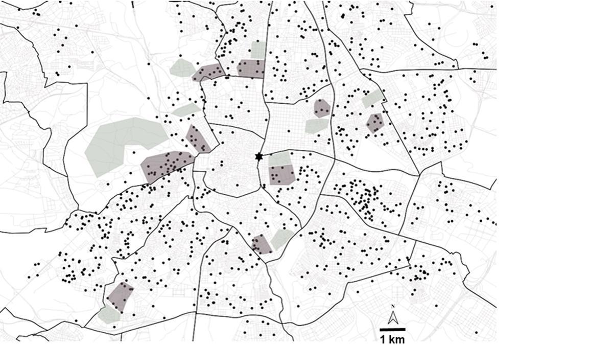 Ubicación de las colonias de gatos en Madrid