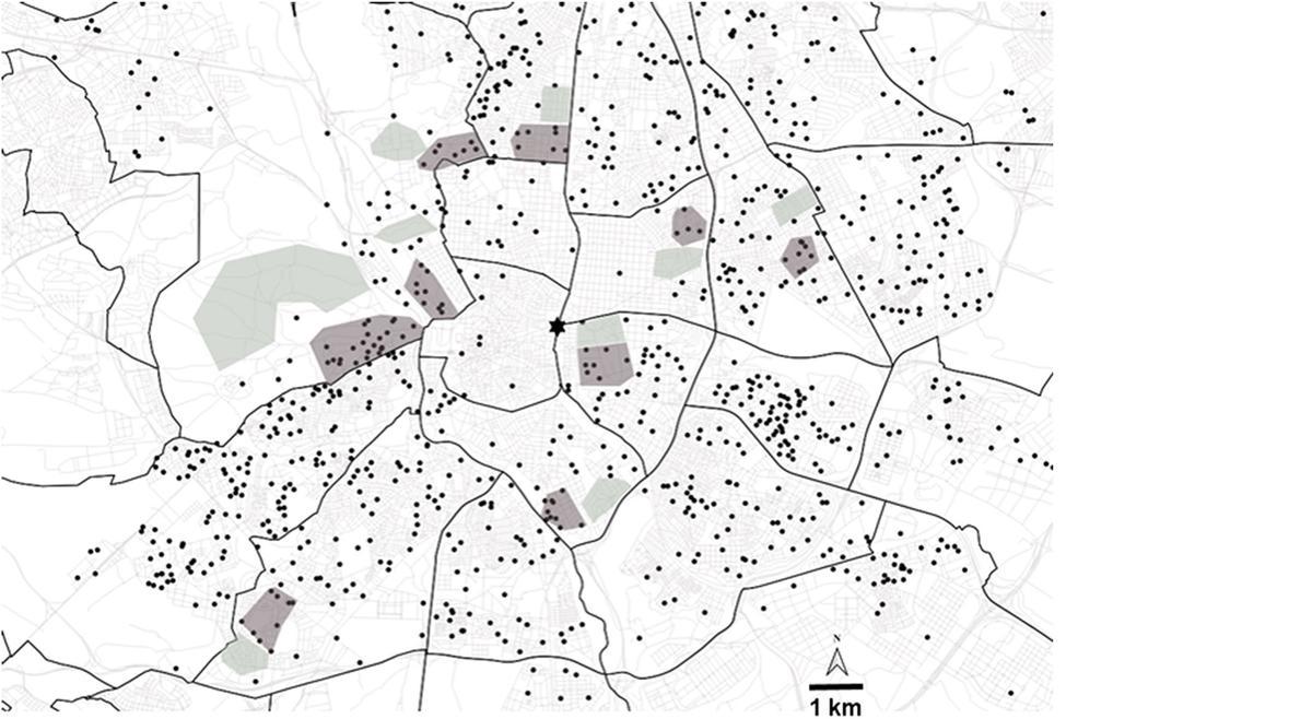 Ubicación de las colonias de gatos en Madrid