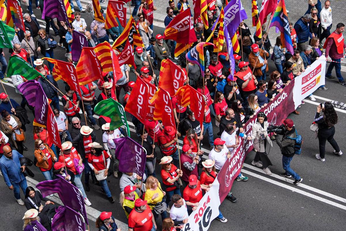 Celebración del 1 de Mayo en Barcelona