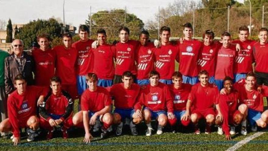 Una imatge del Girona juvenil que va jugar a Divisió d&#039;Honor la temporada 2011/12.