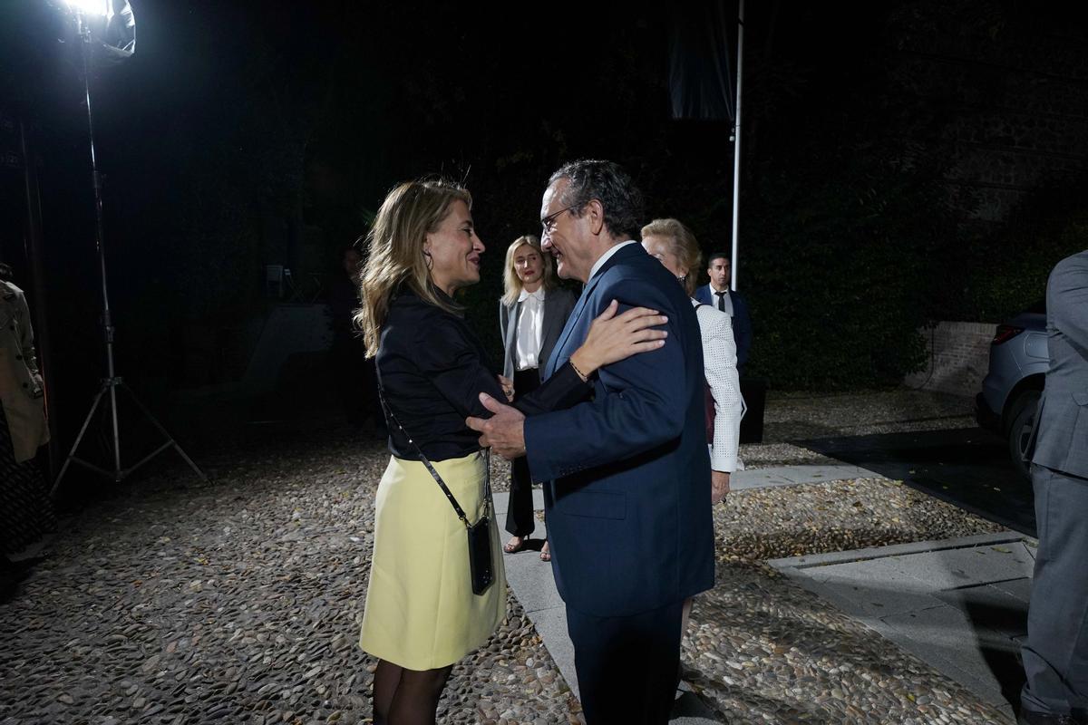Javier Moll y Raquel Sánchez, ministra de Transporte. 