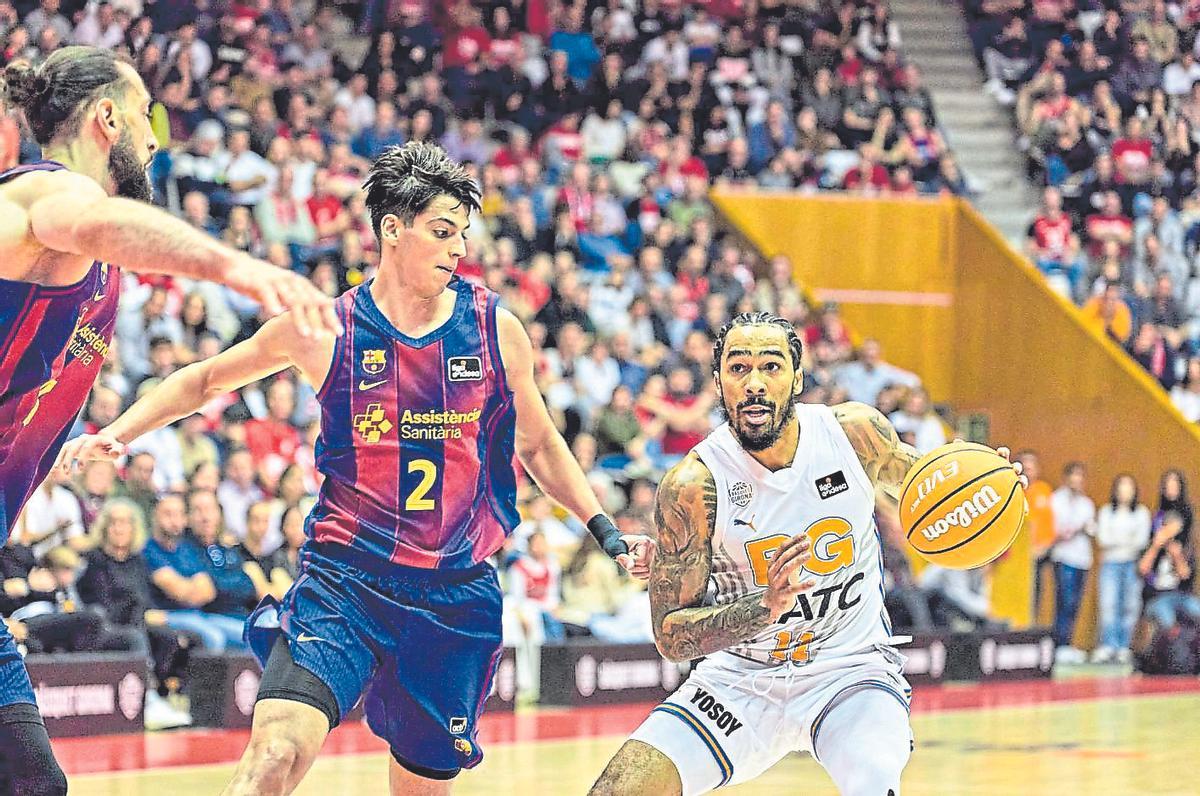 Juani Marcos i Livingston en el Girona-Barça, un dels tres partits oferts per TV3 de l’equip de Moncho.