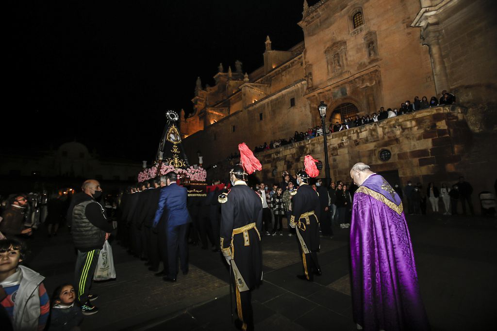 Semana Santa de Lorca 2022: Virgen de la Soledad del Paso Negro, iglesia y procesión