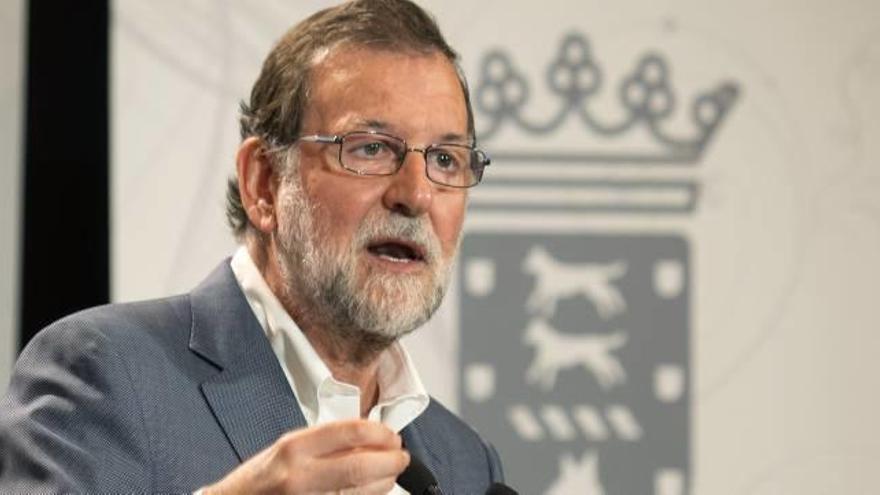 Rajoy durant els actes del 4oè aniversari d&#039;Hotusa a Chantada.