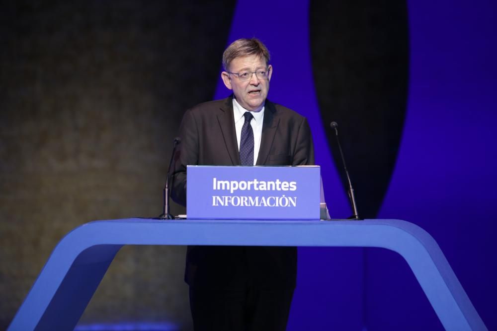 El presidente de la Generalitat, Ximo Puig, durante su intervención en la gala de los Importantes.