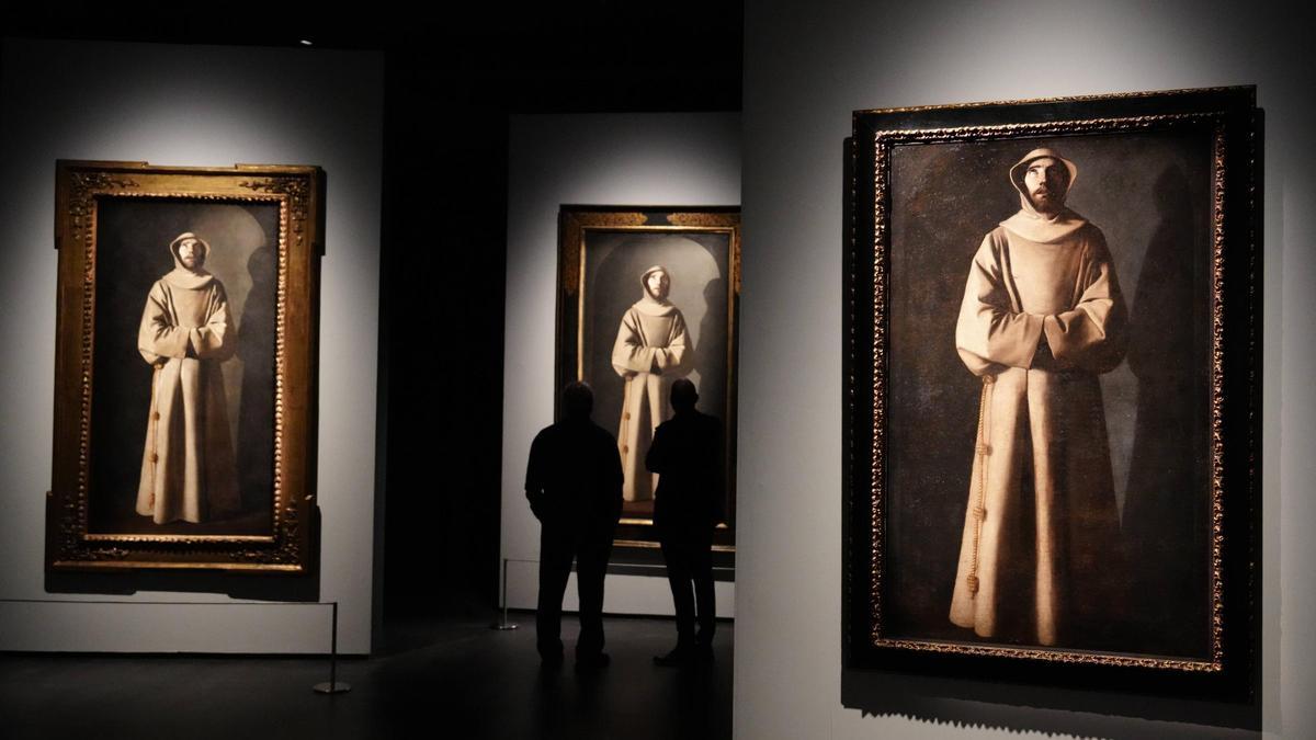 Las tres versiones de 'San Francisco de Asís según la visión del papa Nicolas V', en el MNAC