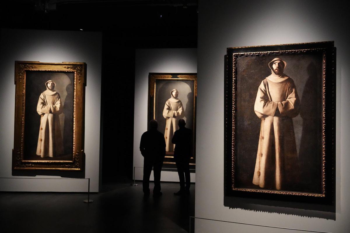 Las tres versiones de 'San Francisco de Asís según la visión del papa Nicolas V', en el MNAC