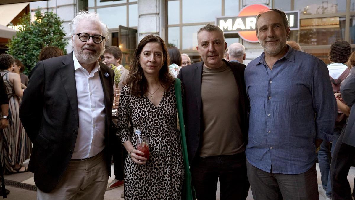 Alex Sàlmon, director de ‘abril’; Ana Merino, escritora; Manuel Vilas, escritor, y Juan Cerezo, editor de Tusquets.