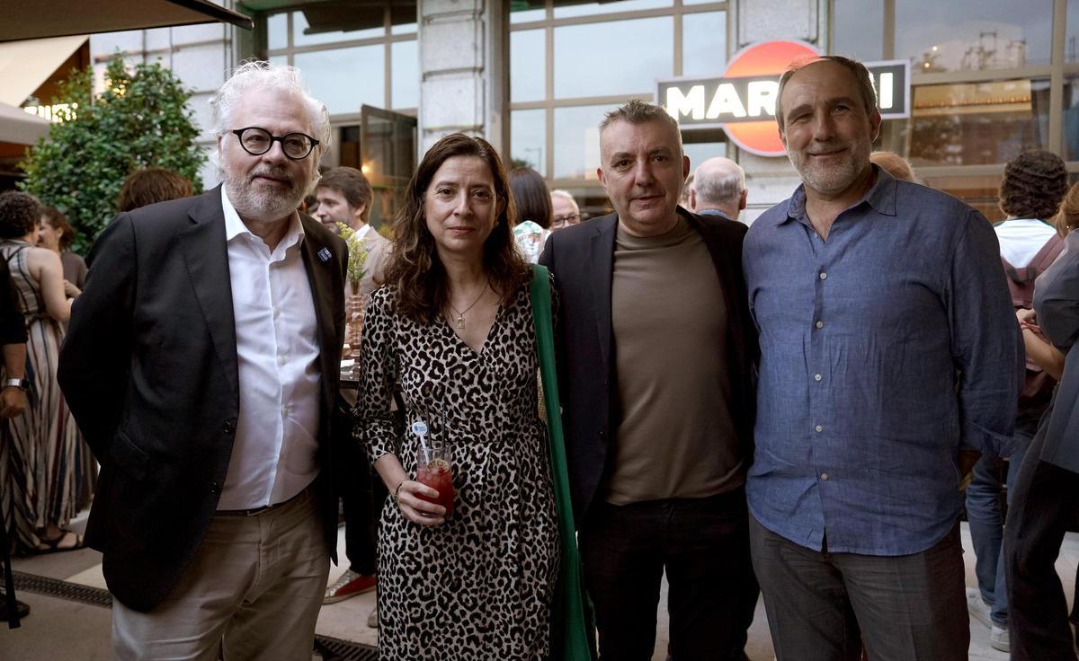 Alex Sàlmon, director de ‘abril’; Ana Merino, escritora; Manuel Vilas, escritor, y Juan Cerezo, editor de Tusquets.