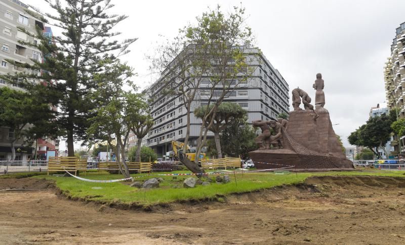 Obras en la Plaza de España