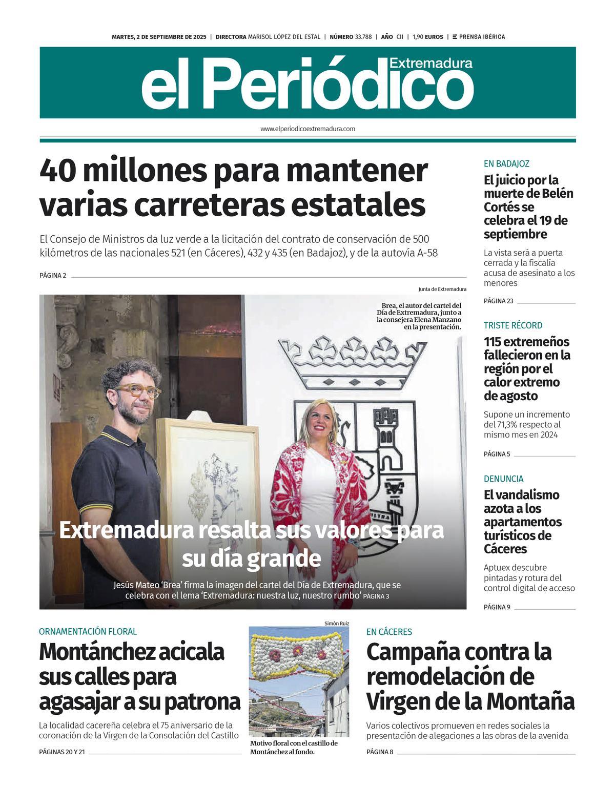 Consulta la portada correspondiente al día 2 de septiembre de 2025