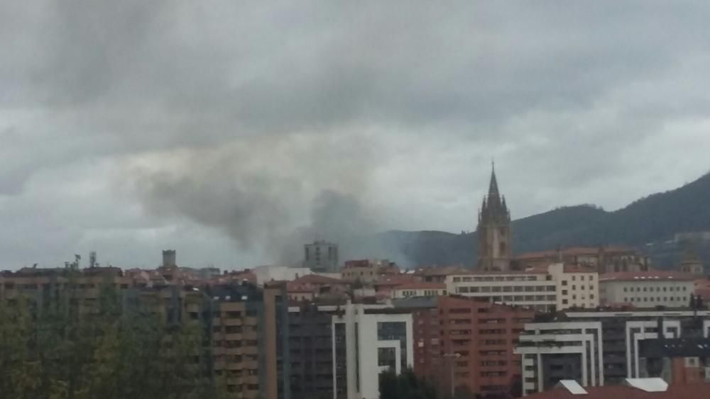 Incendio en la calle Uría de Oviedo
